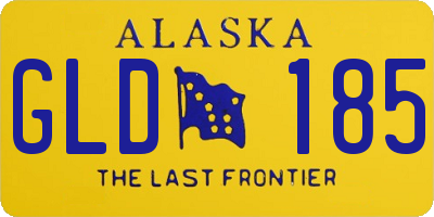 AK license plate GLD185