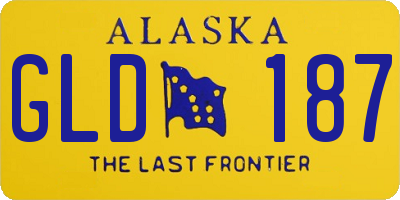 AK license plate GLD187