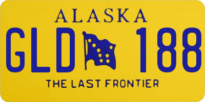 AK license plate GLD188