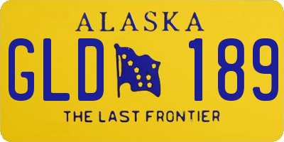 AK license plate GLD189