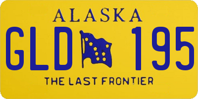 AK license plate GLD195