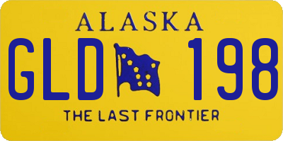 AK license plate GLD198