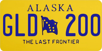 AK license plate GLD200