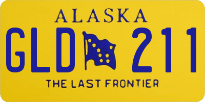 AK license plate GLD211