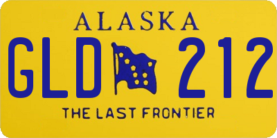 AK license plate GLD212