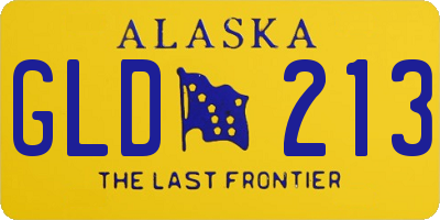 AK license plate GLD213