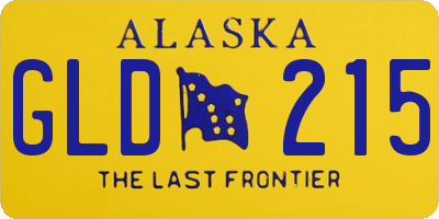 AK license plate GLD215