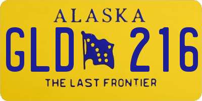 AK license plate GLD216