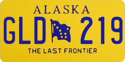 AK license plate GLD219