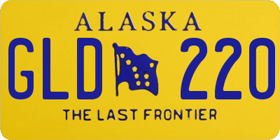 AK license plate GLD220