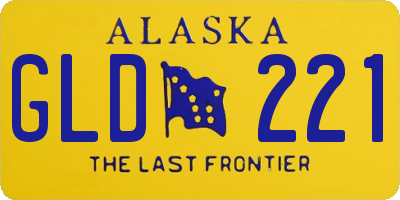 AK license plate GLD221