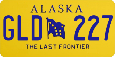 AK license plate GLD227