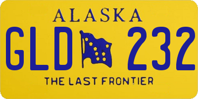 AK license plate GLD232