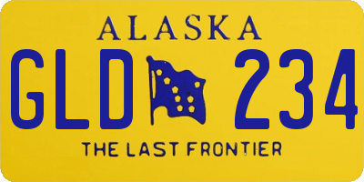 AK license plate GLD234