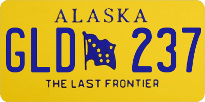 AK license plate GLD237