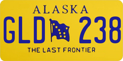AK license plate GLD238