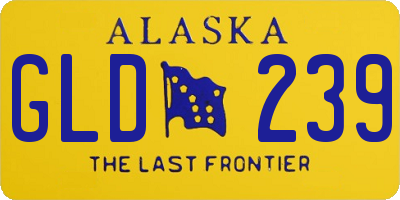 AK license plate GLD239