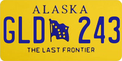 AK license plate GLD243