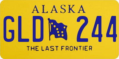 AK license plate GLD244