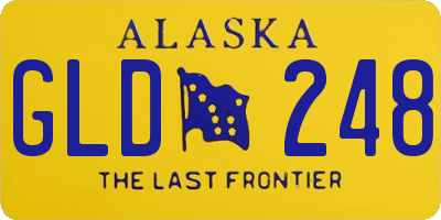 AK license plate GLD248