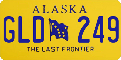 AK license plate GLD249