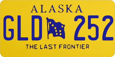 AK license plate GLD252