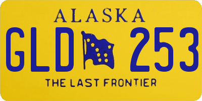 AK license plate GLD253