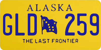 AK license plate GLD259