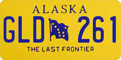 AK license plate GLD261