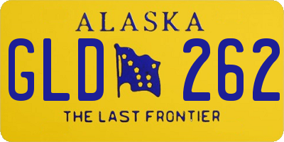 AK license plate GLD262