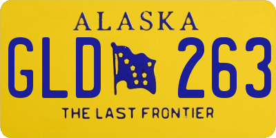 AK license plate GLD263