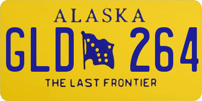 AK license plate GLD264