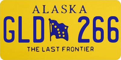 AK license plate GLD266