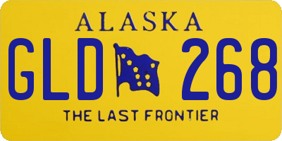 AK license plate GLD268