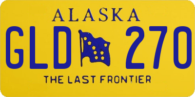 AK license plate GLD270