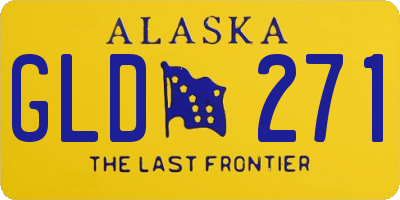 AK license plate GLD271