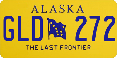 AK license plate GLD272