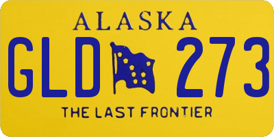 AK license plate GLD273