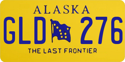 AK license plate GLD276