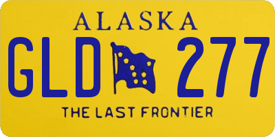 AK license plate GLD277