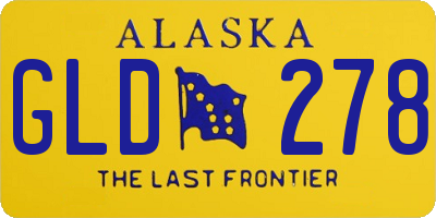 AK license plate GLD278