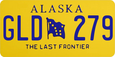 AK license plate GLD279