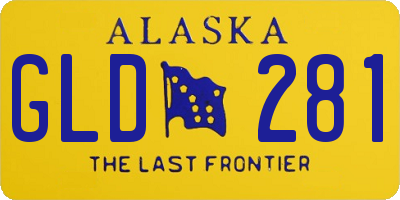 AK license plate GLD281