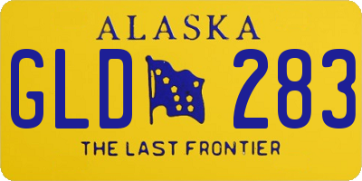 AK license plate GLD283