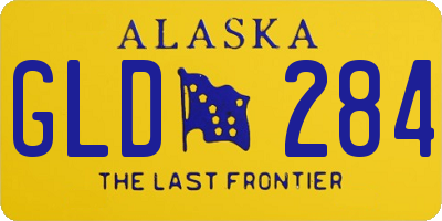 AK license plate GLD284