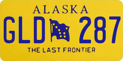 AK license plate GLD287