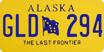 AK license plate GLD294