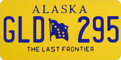 AK license plate GLD295