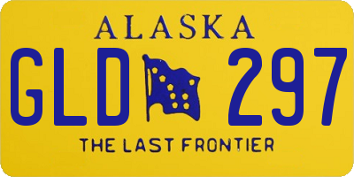 AK license plate GLD297