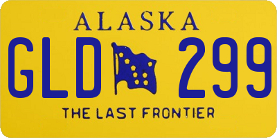 AK license plate GLD299